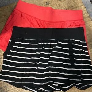 2 pair deal. Cotton shorts with pockets